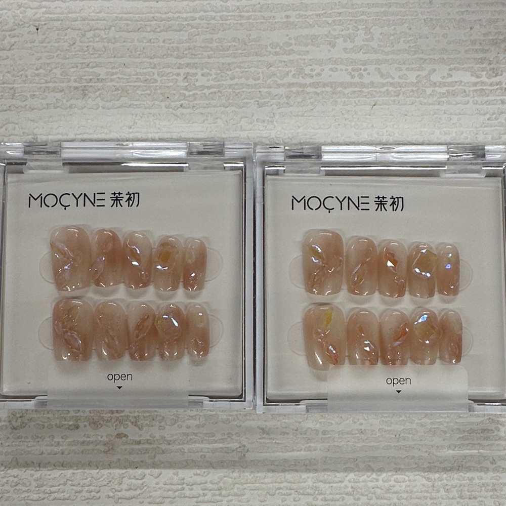 MOCYNE Nude Marble Press-On Nails - 2 Packs